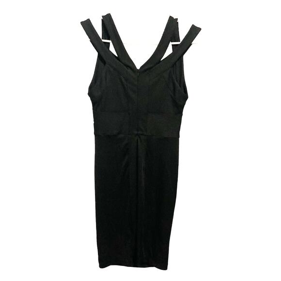 A|X Armani Exchange Black Strappy Bandage Dress Stretchy Size Small - Picture 2 of 6